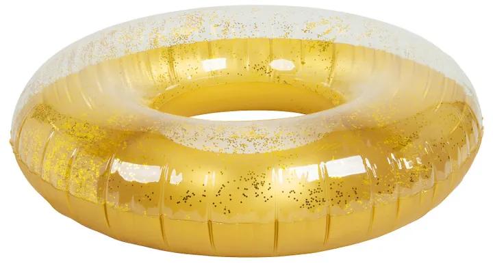 Zwemband ring glitter - goudkleurig - 100 cm