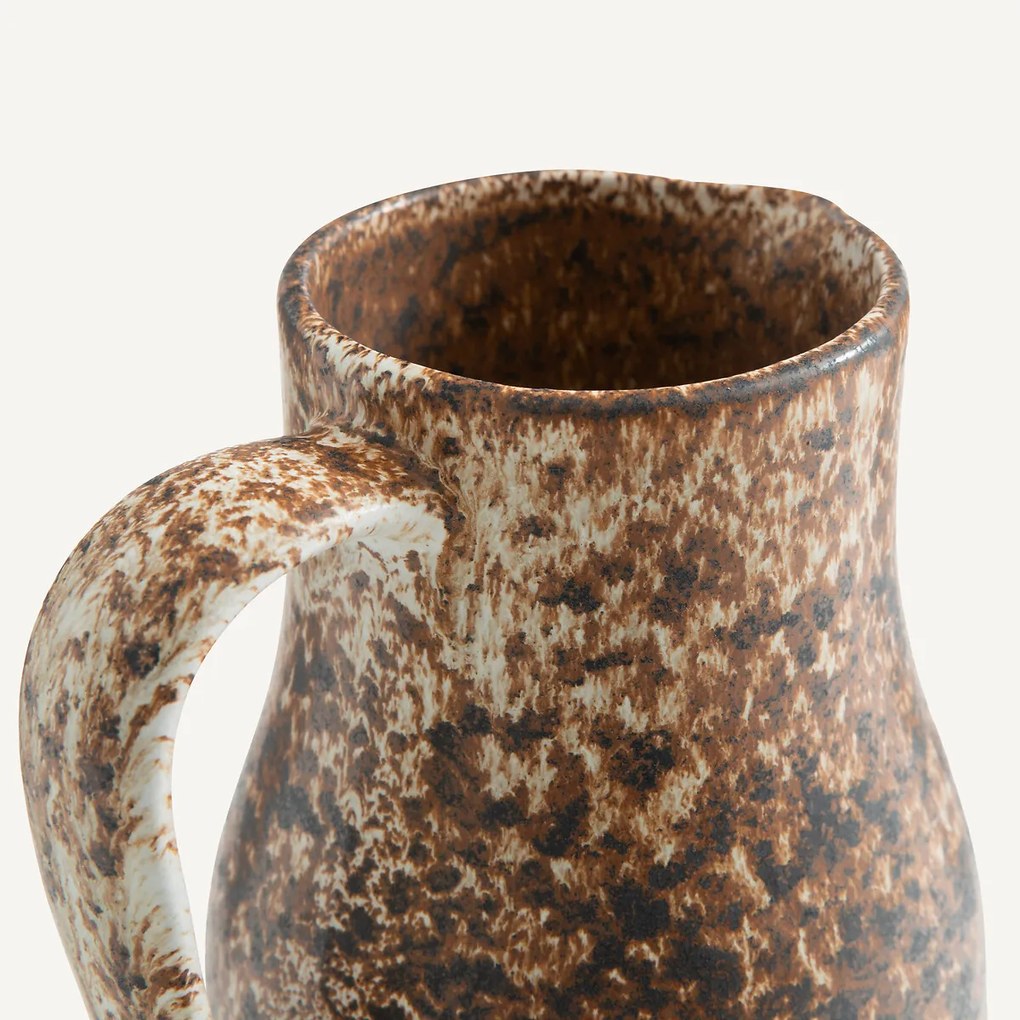 Karaf in geglazuurd aardewerk , Rusty
