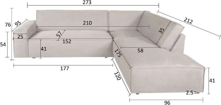 Hoekbank - Marken - rechts - Run again beige 11