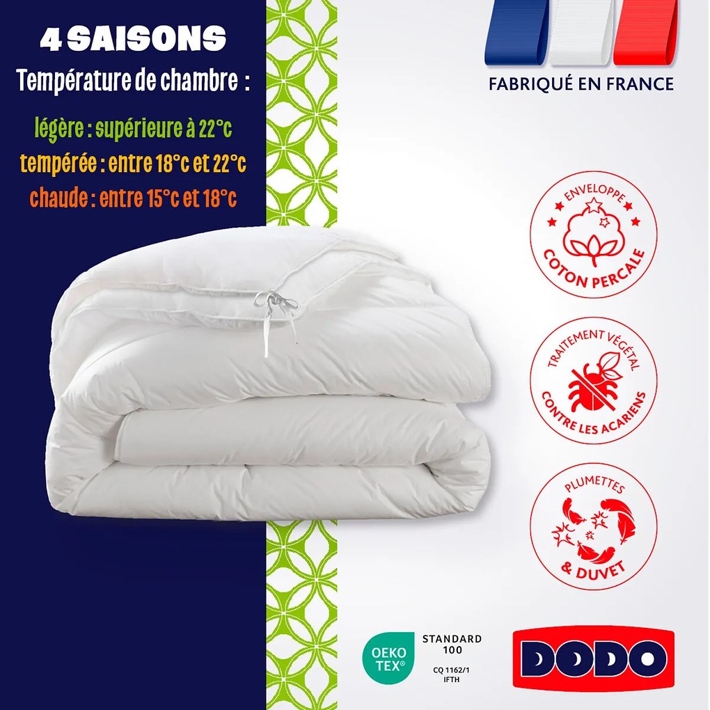 4-seizoenen dekbed - 50% Eendendons