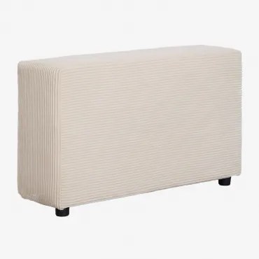Linker Hoge Armleuning ↑65 Cm Voor Modulaire Bank Bruna Corduroy Linnen Beige - Sklum