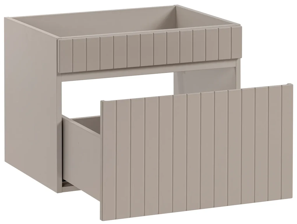 Comad Iconic Cashmere FSC onderkast met ribbelfront 60cm taupe | BIANO