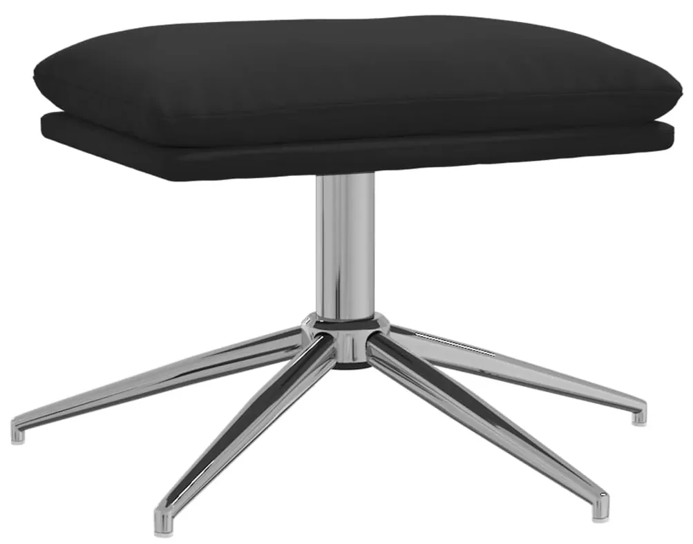 vidaXL Voetenbank 60x60x39 cm microvezelstof zwart