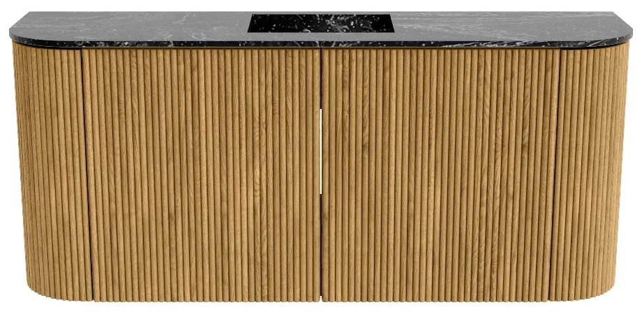 Mondiaz Joya DLux 95cm toiletmeubel ronding links/rechts oak met wastafel faye midden 1 kraangat lava