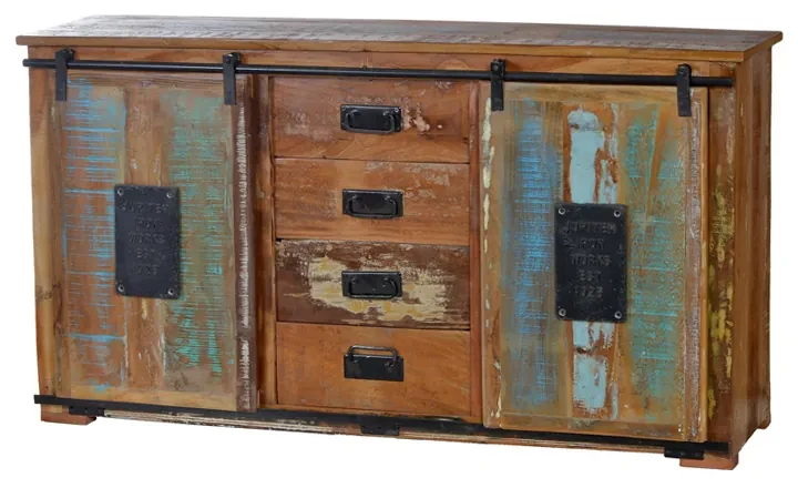Dressoir Gerecycled Sloophout - 150x38x81cm.