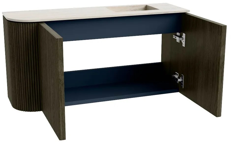 Mondiaz Joya DLux 80cm toiletmeubel ronding links shadow met wastafel faye rechts zonder kraangat meli