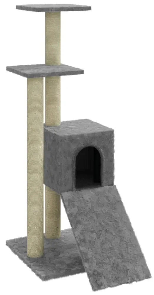 vidaXL Kattenmeubel met sisal krabpalen 92 cm lichtgrijs