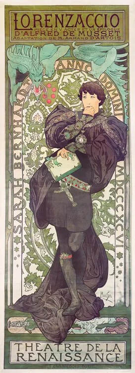 Kunstreproductie Lorenzaccio, Alfons Mucha