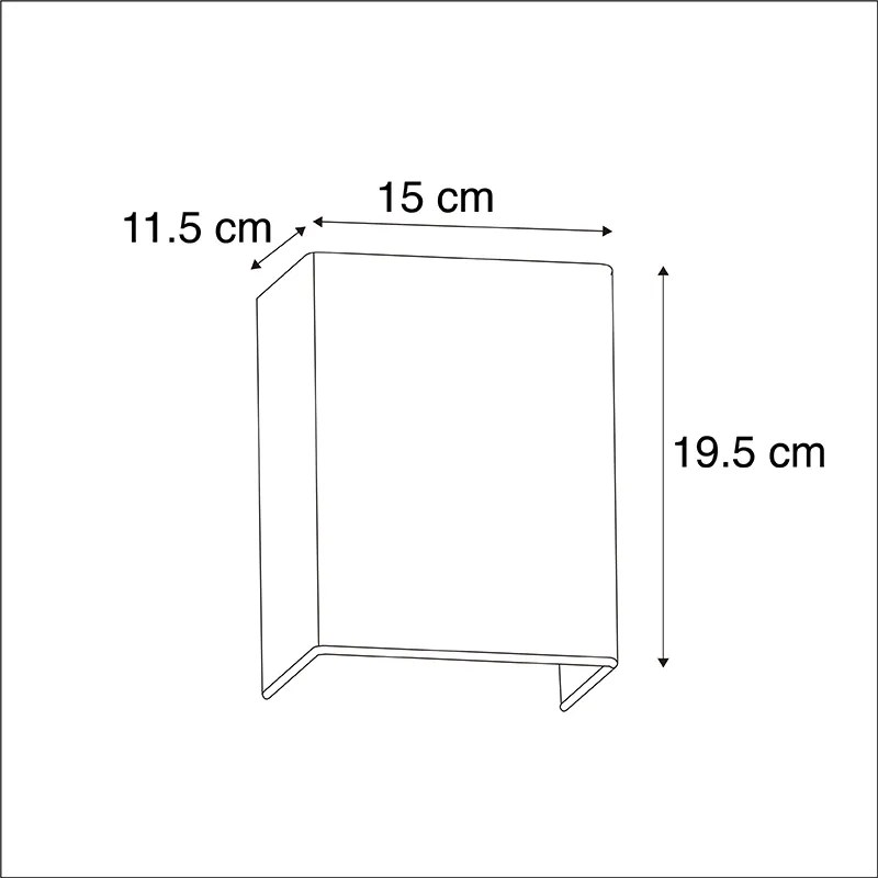 Moderne wandlamp zwart en goud met stoffen kap - Vete Modern E27 Binnenverlichting Lamp