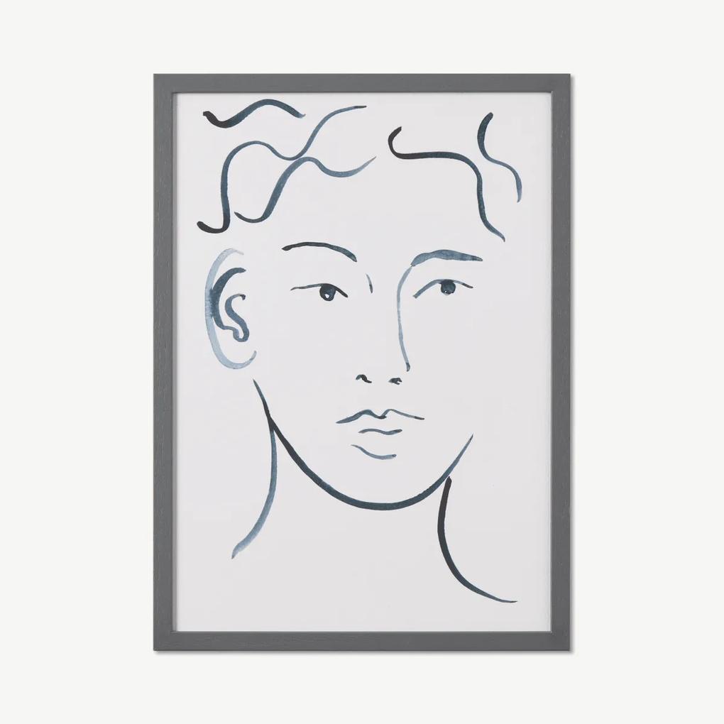 Frances Costelloe, 'Face Forwards' limited edition, ingelijste print, A3
