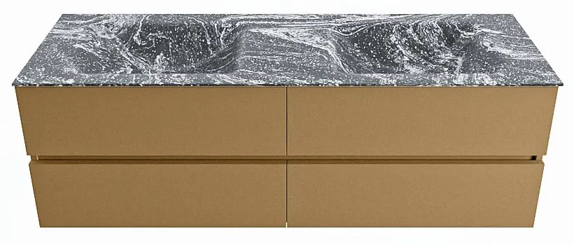 Mondiaz Vica DLux badmeubel 150cm oro 4 lades met wastafel lava dubbel zonder kraangat