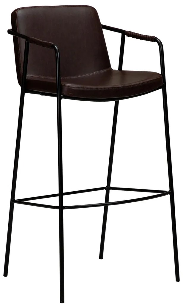 Dan-Form Boto Hoge Barkruk Minimalistisch Design Cocoa Kunstleer