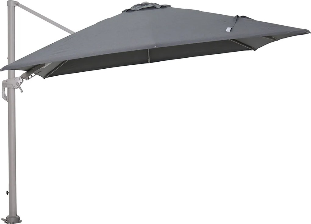 Garden Impressions Hawaii Deluxe zweefparasol 300x300 cm – antraciet doek – frame taupe