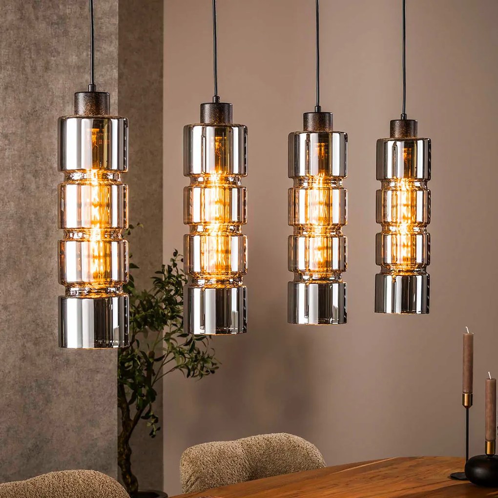 Hanglamp Eettafel Glazen Cyclinders