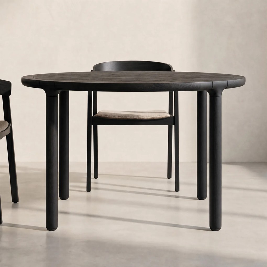 Zuiver Storm Ronde Eettafel Zwart - 128 X 128cm.