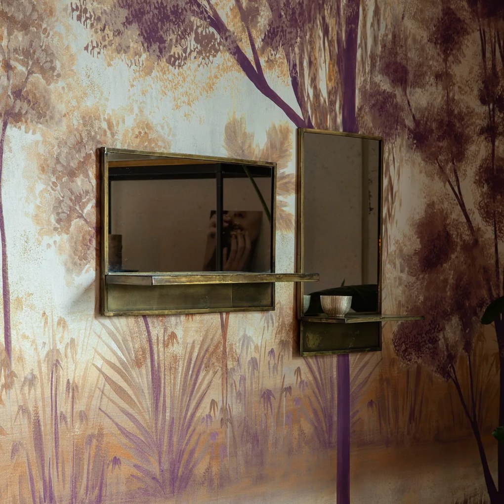 Gouden Spiegel Met Plankje - 37x61cm