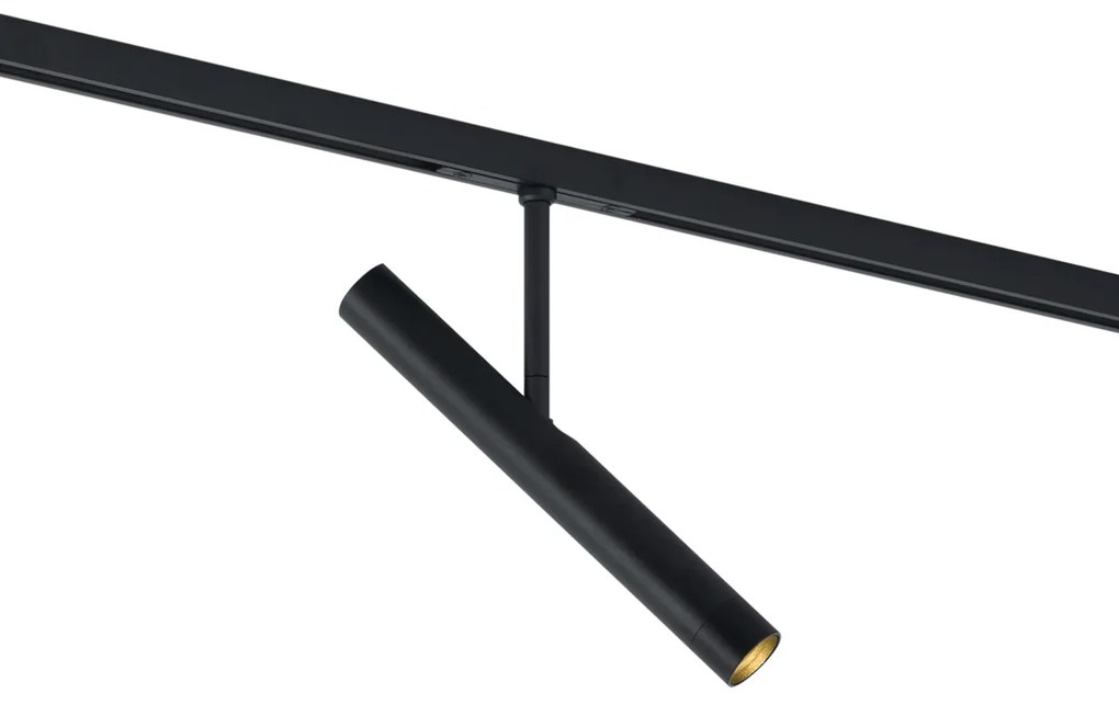 Moderne spot zwart voor railsysteem 1-fase - Slimline Avery