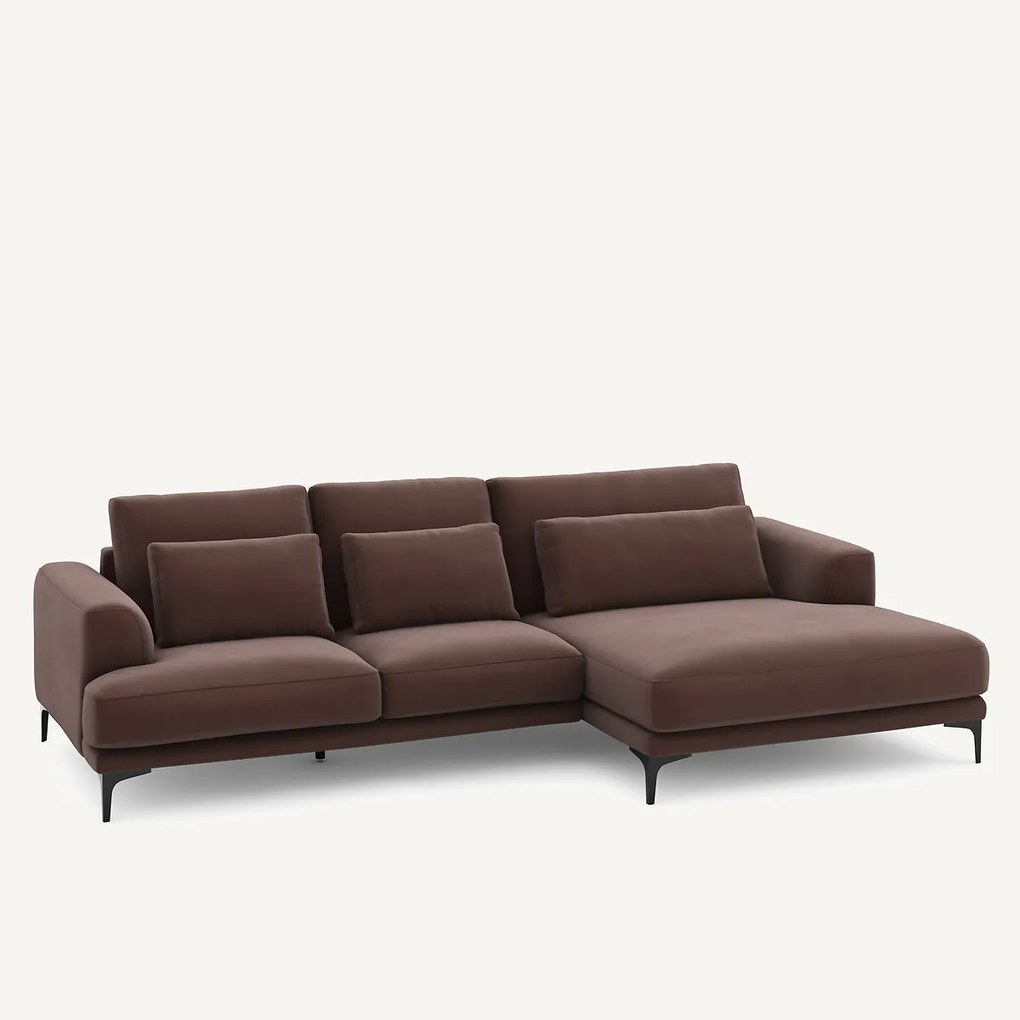 XL hoekbank rechts in linnen fluweel, MARSILE