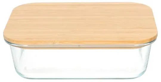 Vershoudschaal, glas en bamboe, 1,1 l
