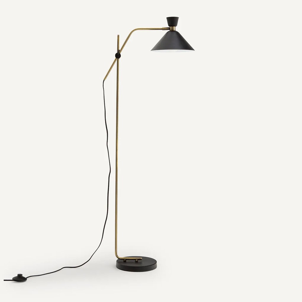 Staande lamp in used messing, Zoticus