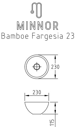 Minnor Fargesia toilet waskom bamboe 23x11.5cm