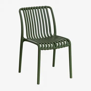 Set Van 4 Stapelbare Tuinstoelen Wendell Groene Pesto - Sklum