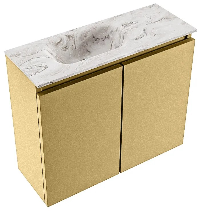 Mondiaz Ture DLux toiletmeubel 60cm oro met wastafel glace links zonder kraangat