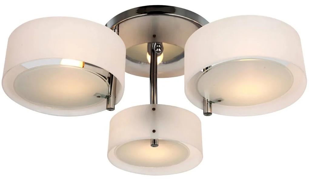 HOMdotCOM Plafondlamp met 3 lichtbronnen chroom 40W 64 x 20cm