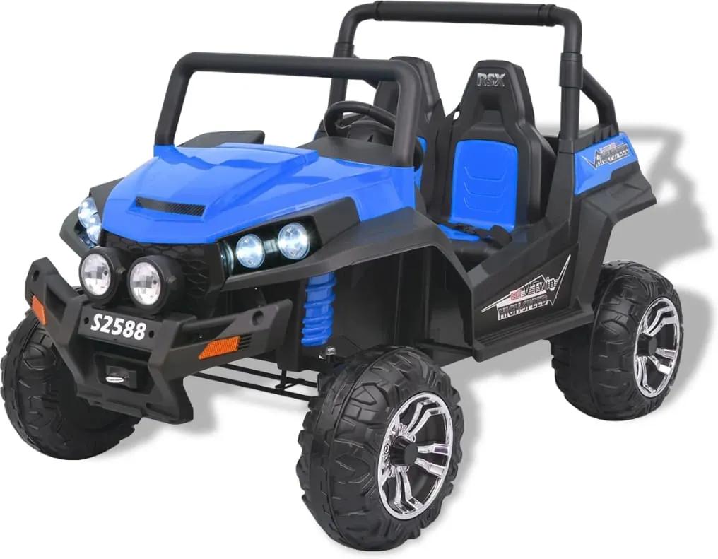 Elektrische speelgoedauto voor 2 personen blauw en zwart XXL