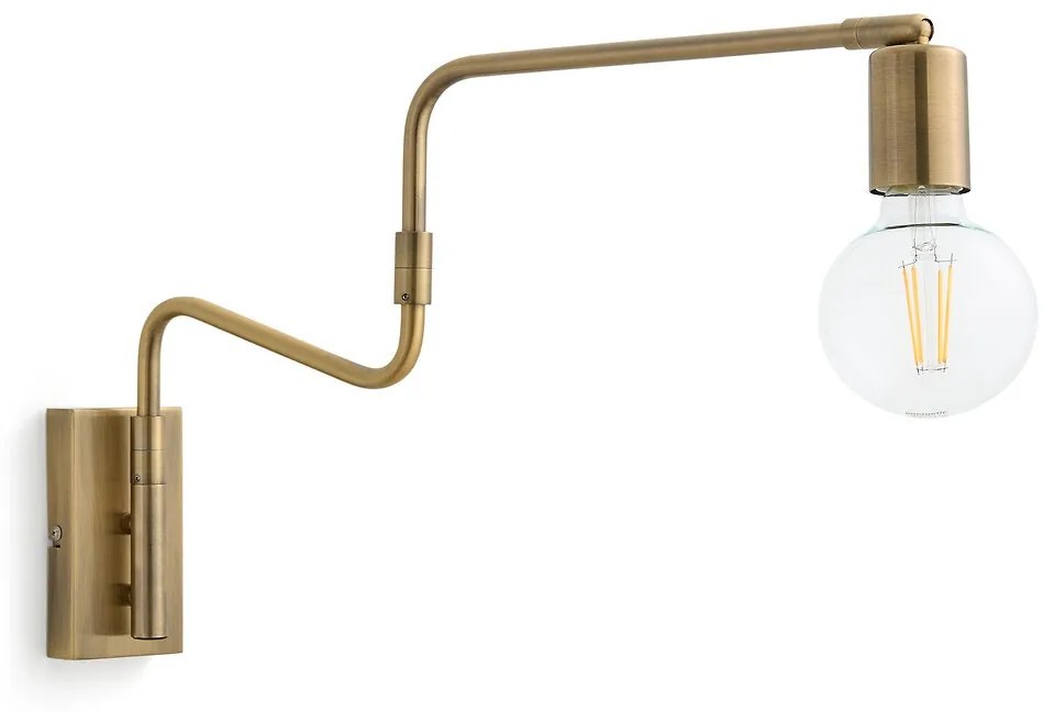 Wandlamp in metaal met verstelbare arm, Hiba