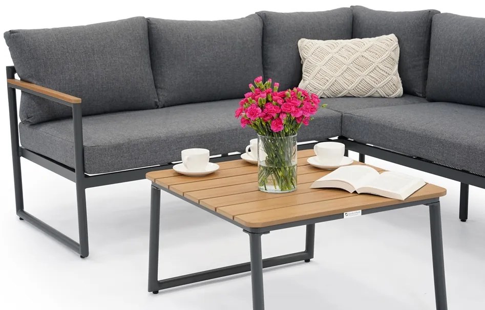 Aluminium tuinhoek Bresso Garden Point antraciet