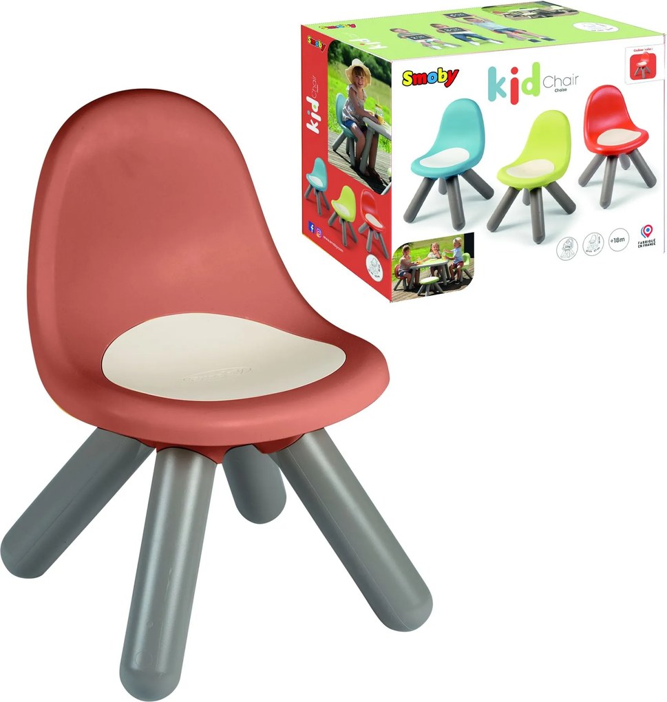 Smoby S.Life Kinderstoel - Terracotta - Stevig&amp;Lichtgewicht - UV-bestendig&amp;Duurzaam