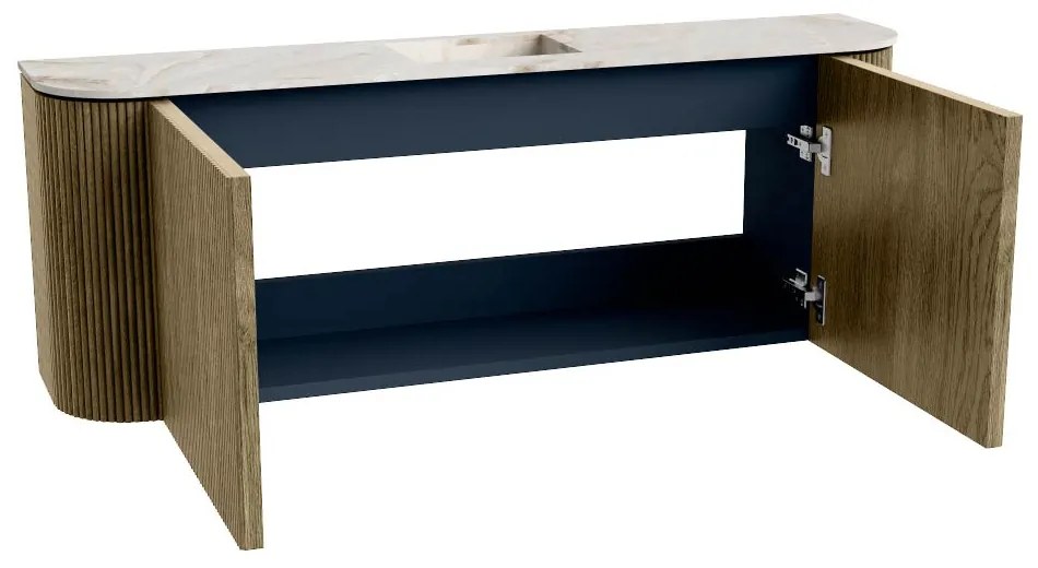 Mondiaz Joya DLux 115cm toiletmeubel ronding links/rechts dusk met wastafel faye midden 1 kraangat frappe