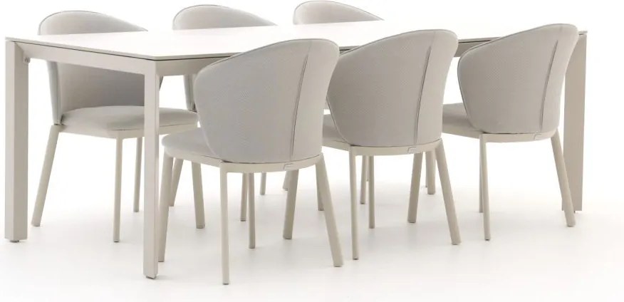 Diningset Bellagio  | 6 personen | Tuinset sintered stone | 7-delig | Kees Smit Tuinmeubelen