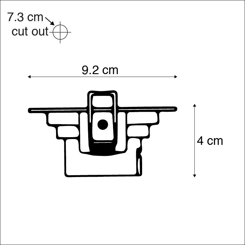 Set van 3 inbouwspots zwart incl. LED 3-staps dimbaar - Miu