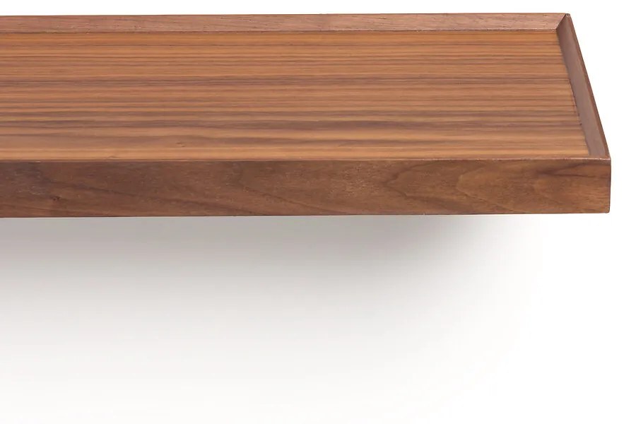 Wandplank in notenhout L60 cm, Tidder
