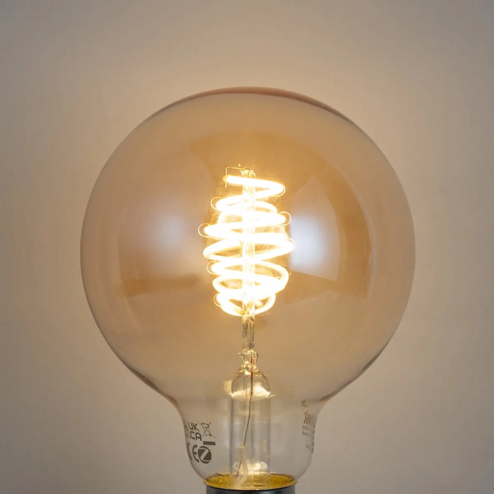 Set van 5 Smart E27 dimbare LED lampen G95 amber 4.9W 320 lm 2500K Zigbee