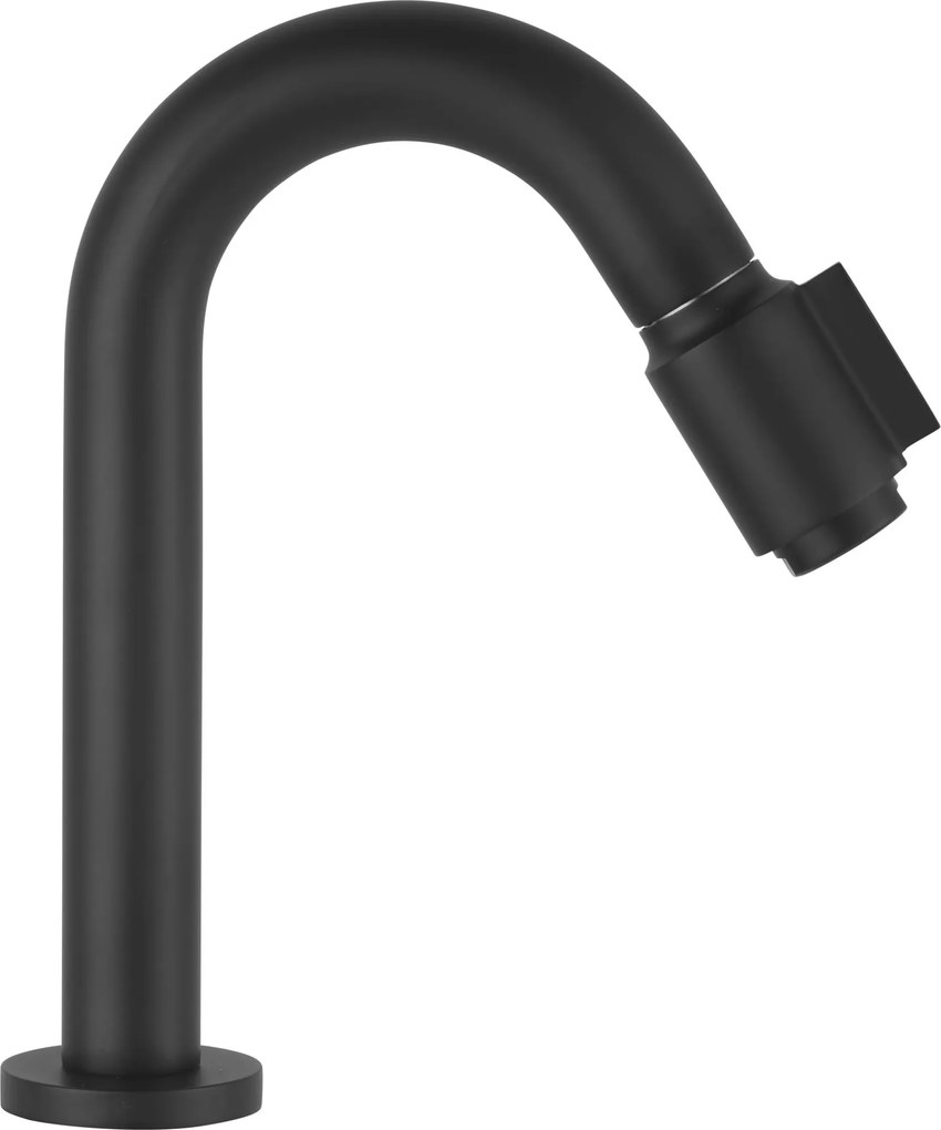 Saqu Essential 2.0 luxe fonteinkraan met C-uitloop mat zwart