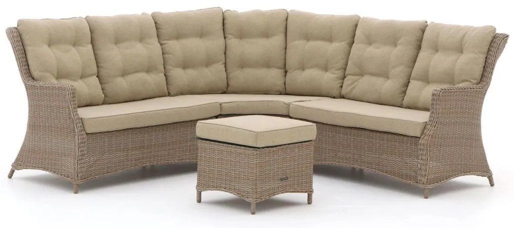 Hoek loungeset Intenso  | 5 personen | Loungeset Beige | Hoekbank Wicker (vlechtwerk) | 250x250cm | Kees Smit Tuinmeubelen