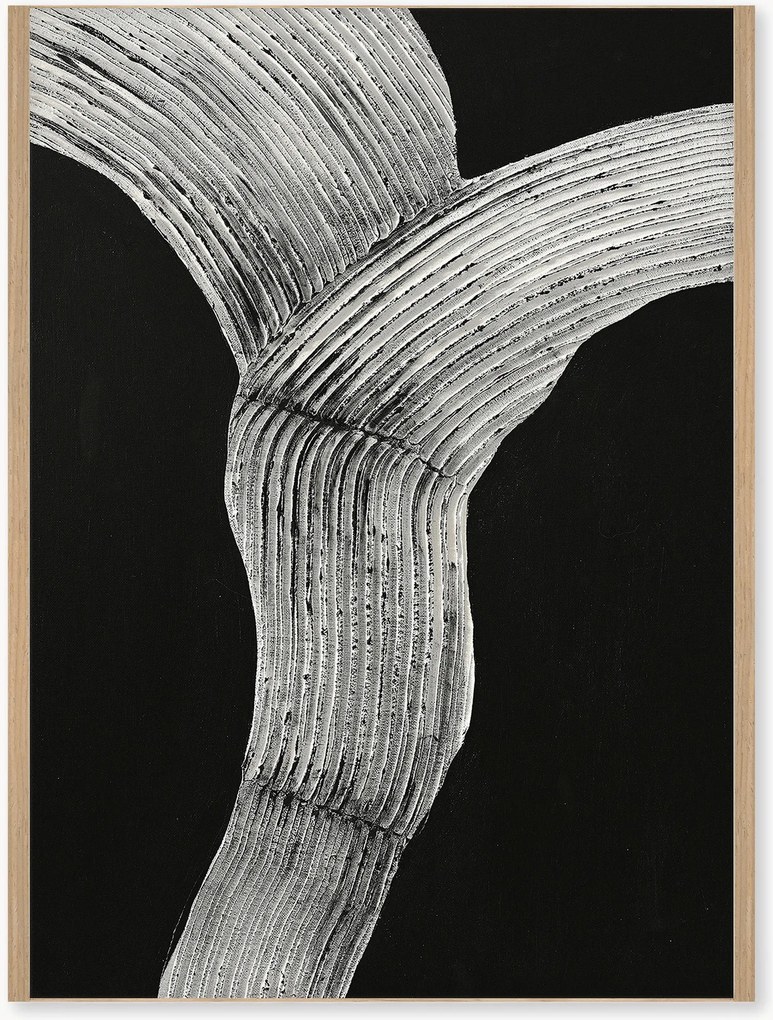 Handgeschilderd ingelijst canvas Raw Shape II
