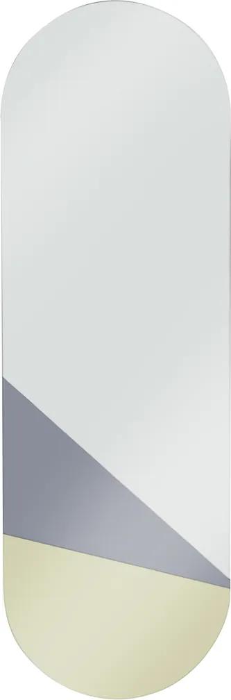 HKliving Oval Ovale Retrospiegel Goud-grijs L - 35x106cm