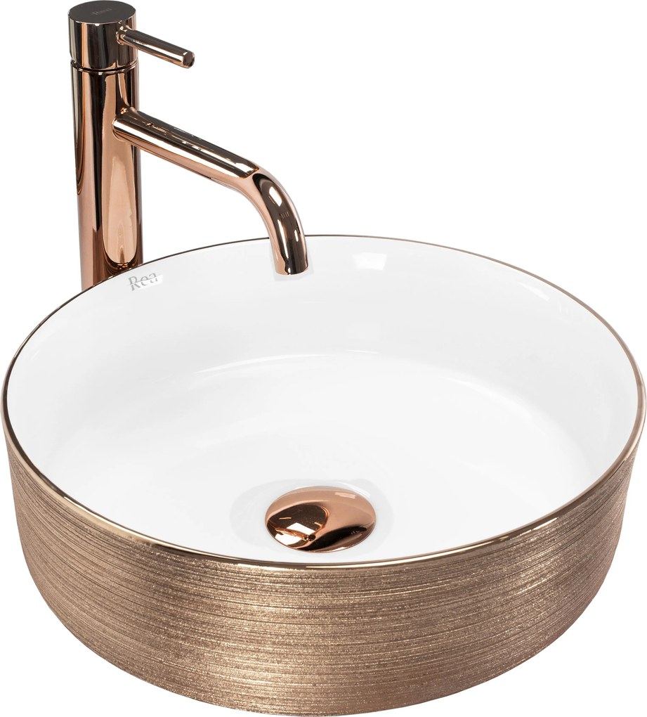 Opzetwastafel Rea Sami Brush Rose Gold