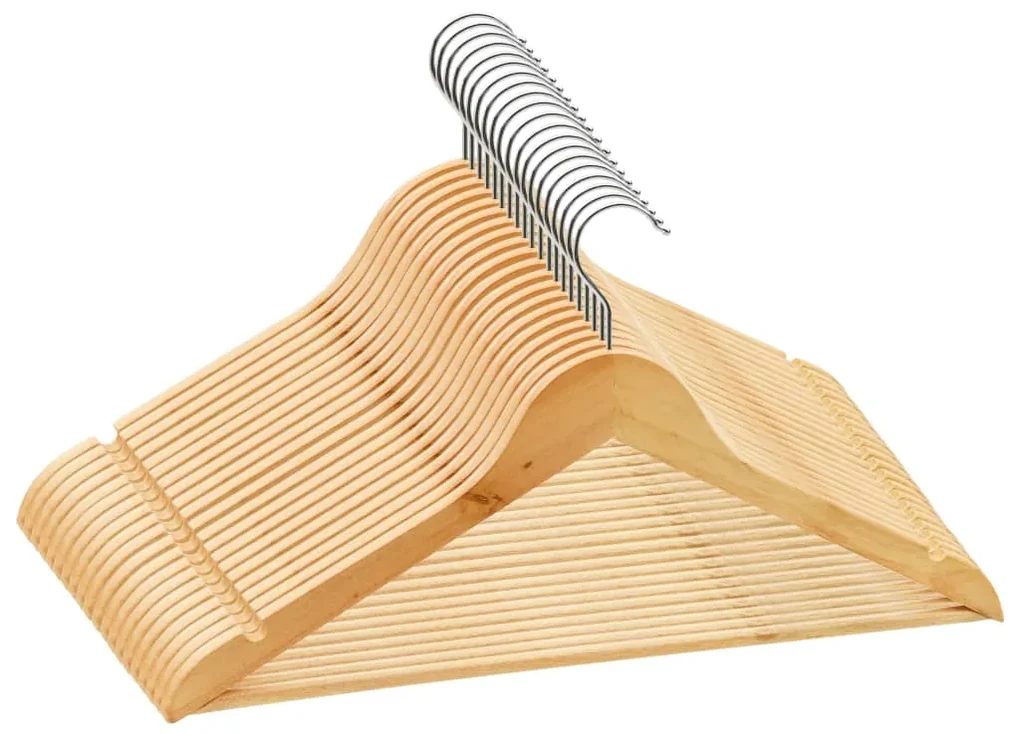 vidaXL 20-delige Kledinghangerset anti-slip hardhout