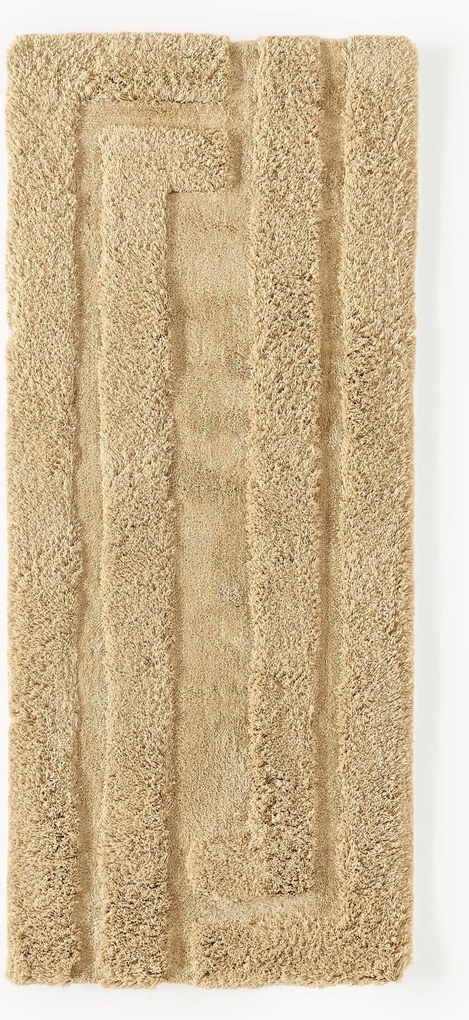 Pluizige hoogpolige loper Genève met verhoogde hoog-laag structuur