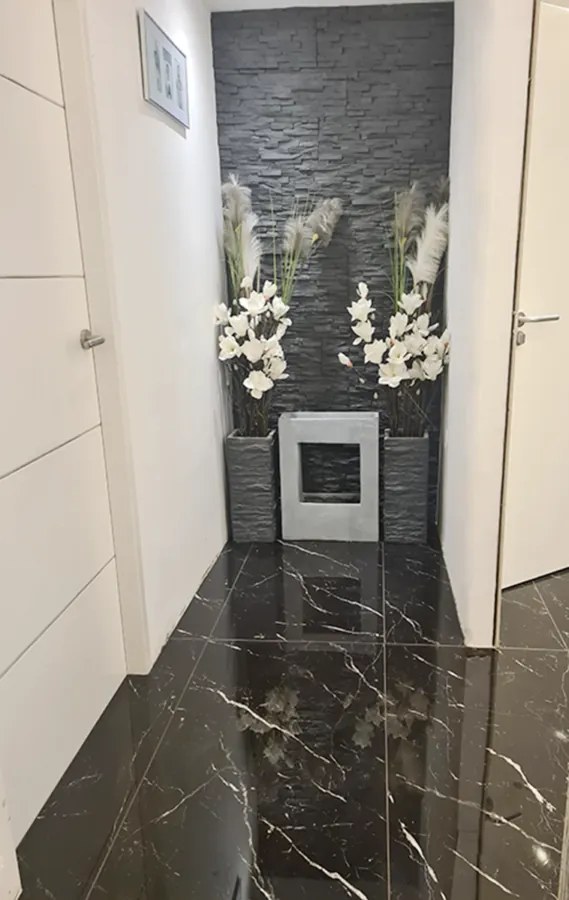 Hoogglans Vloertegel 60x120 Cm Marmerlook Carrara Black Nero Marquina NR74