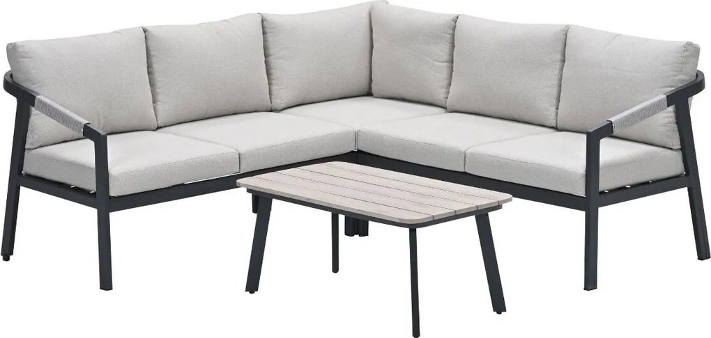 Garden Impressions Milou loungeset hoek 4-delig - donker grijs
