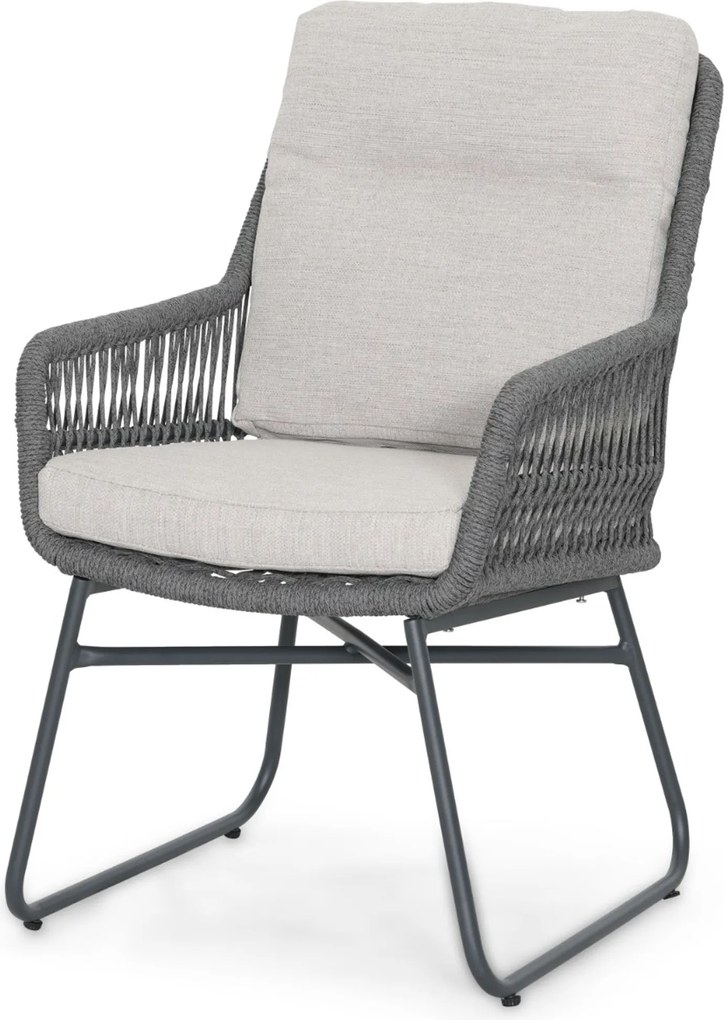 Tuinset 4 personen 160 cm Rope Grijs Lifestyle Garden Furniture Vicente/Tavano