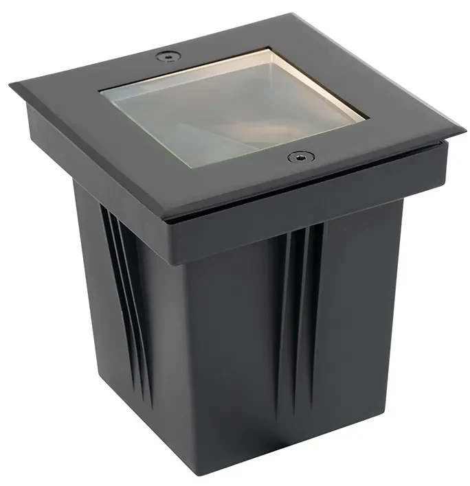 Buitenlamp Moderne grondspot zwart verstelbaar IP65 - Oneon Modern GU10 IP65 Buitenverlichting vierkant