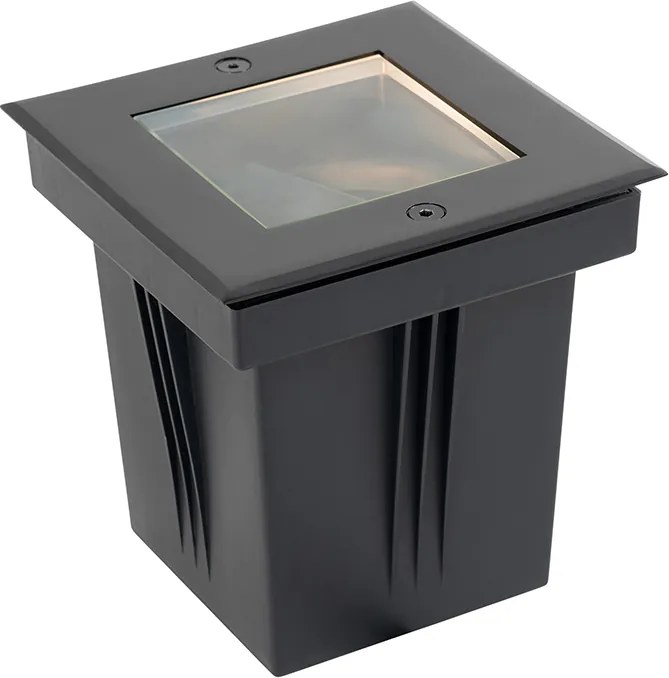 Set van 4 moderne grondspots zwart verstelbaar IP65 - Oneon