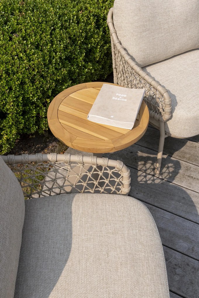 4 Seasons Outdoor Sardinia bistro set latte met Volta tafel  Loungeset    beige weerbestendig